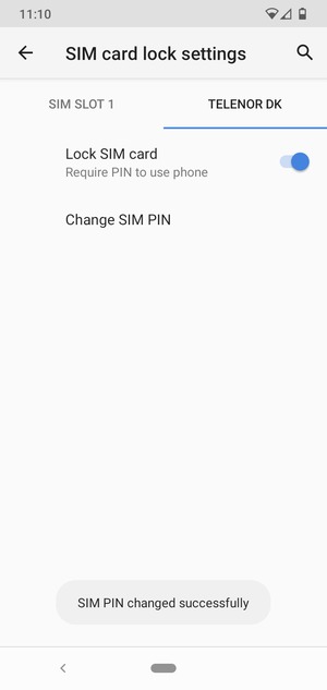 Your SIM PIN has been changed