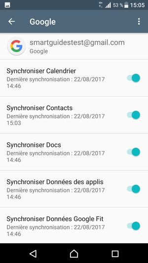 Sélectionnez le bouton du Menu
