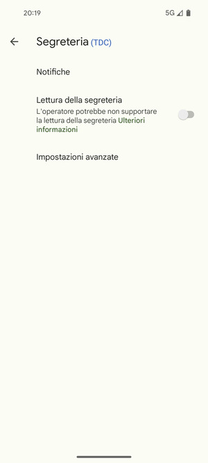 Seleziona Impostazioni avanzate