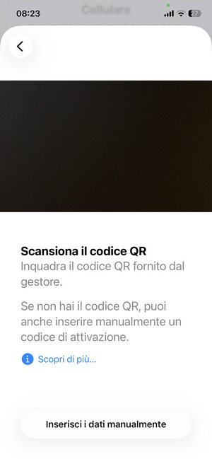 Scansiona il codice QR