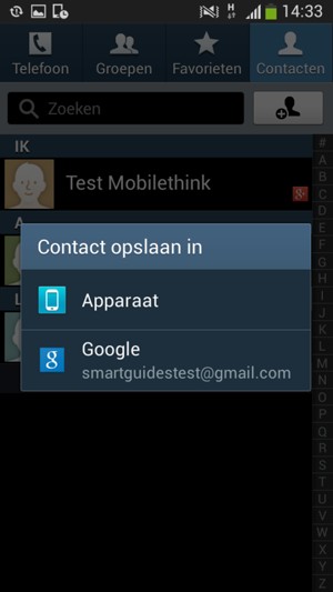 Selecteer uw Google-account