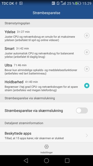 Scroll til og vælg Holdbarhed