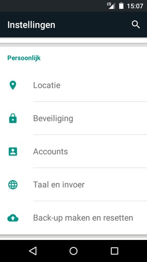 Scroll naar en selecteer Beveiliging