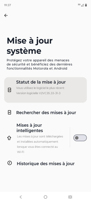 Sélectionnez Rechercher des mises à jour