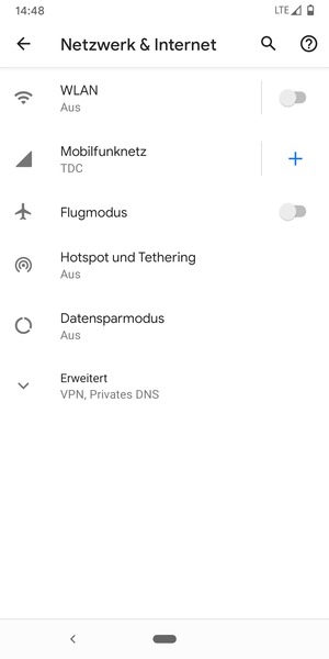 Wählen Sie Mobilfunknetz