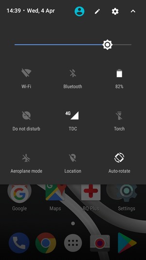 Adjust brightness to the required level