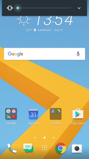 Maintenir appuyé pour passer en mode vibreur, qui est approuvé par une courte vibration