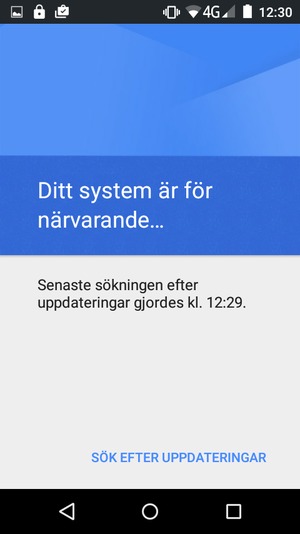 Välj Sök efter uppdateringar / Kontrollera nu