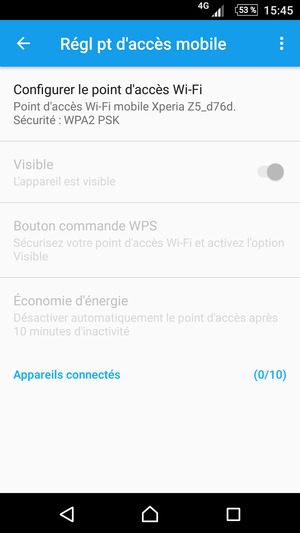 Sélectionnez Configurer le point d'accès Wi-Fi