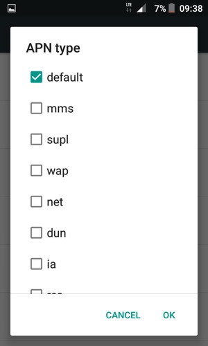 Check the default checkbox and select OK