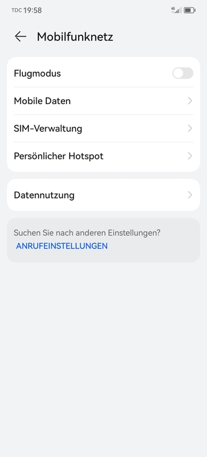 Wählen Sie Persönlicher Hotspot
