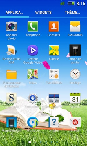 Faites défiler et sélectionnez  E-mail