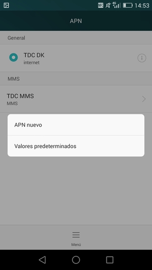 Seleccione Valores predeterminados