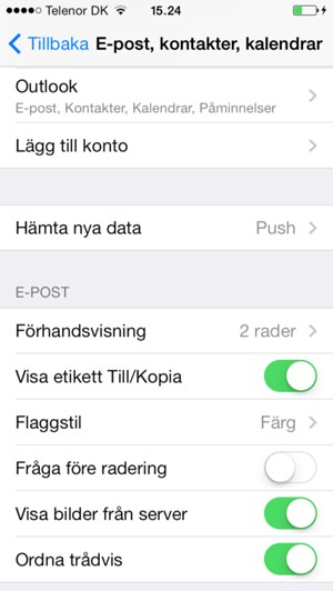 Välj Lägg till konto