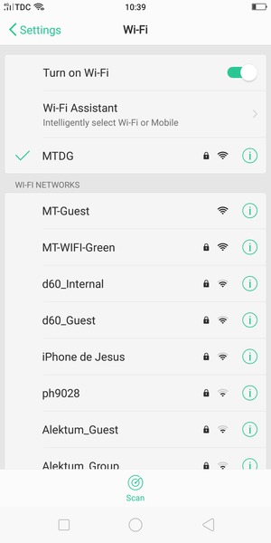 You are now connected to the Wi-Fi network