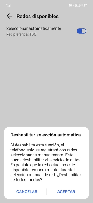 Seleccione ACEPTAR
