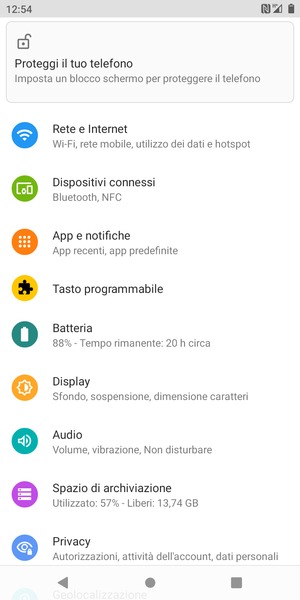 Seleziona Rete e Internet