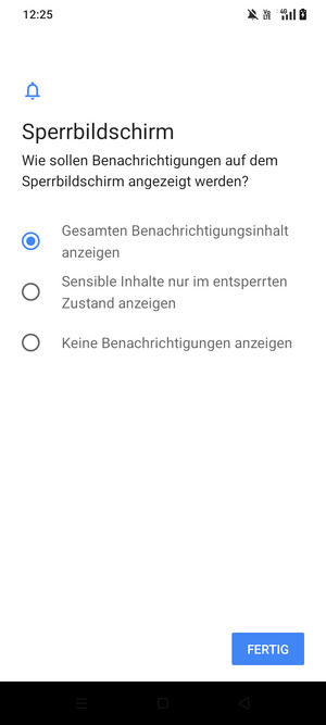 Wählen Sie Ihre gewünschte Optionen und wählen Sie FERTIG