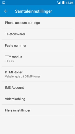 Velg Telefonsvarer
