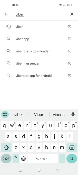 Voer de app-naam in en selecteer Zoeken
