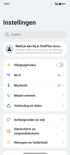 Selecteer Mobiel netwerk
