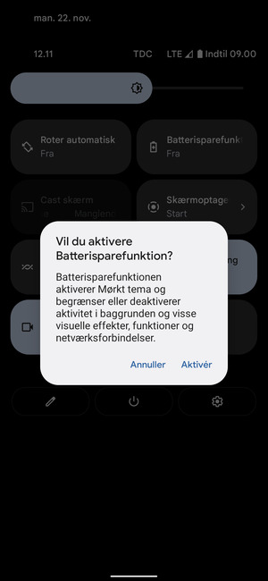 Vælg Aktivér