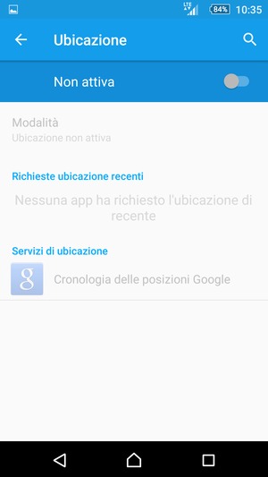 Disattiva Ubicazione