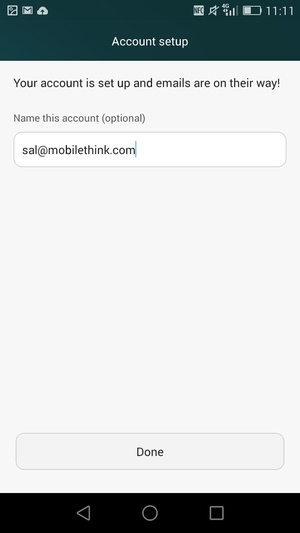 Give your account a name and select Done