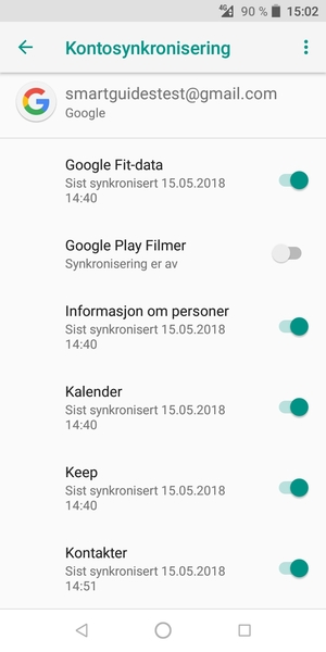 Velg menyknappen