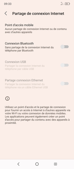 Sélectionnez Point d'accès mobile