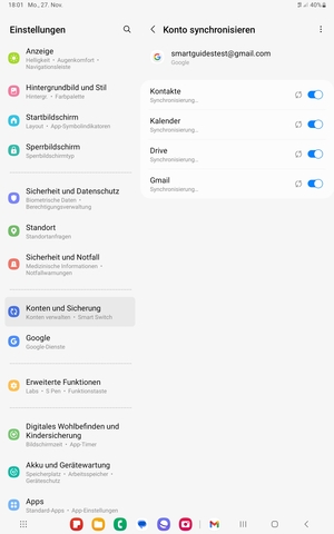 Ihre Daten werden synchronisiert