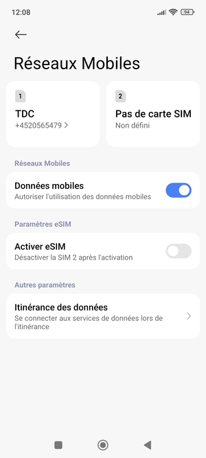 Activer le Activer eSIM