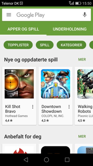 Velg søkefelt