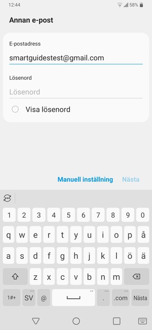 Ange din Gmail-adress och välj Nästa