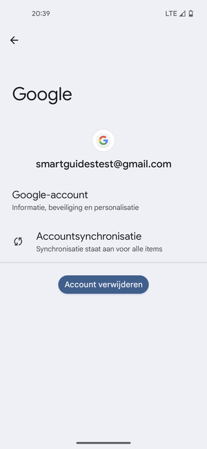 Selecteer Accountsynchronisatie