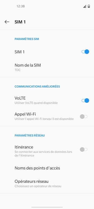 Sélectionnez Noms des points d'accès