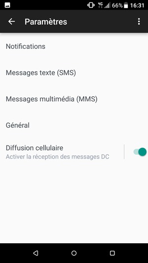 Sélectionnez Messages texte (SMS)
