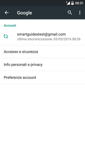 Seleziona il tuo account