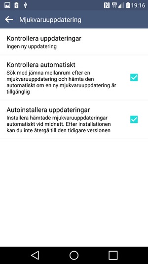 Välj Kontrollera uppdateringar