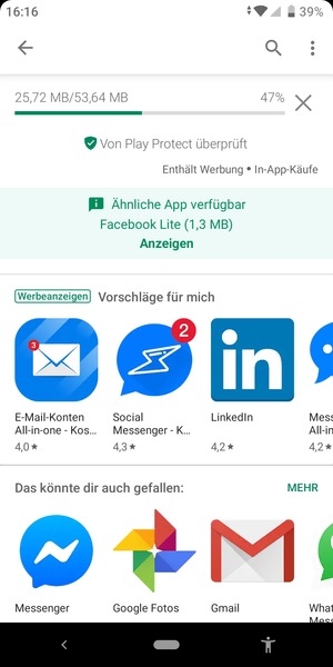 Warten Sie, bis der Installationsprozess  beendet ist