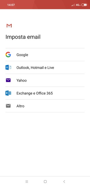 Seleziona Outlook, Hotmail e Live