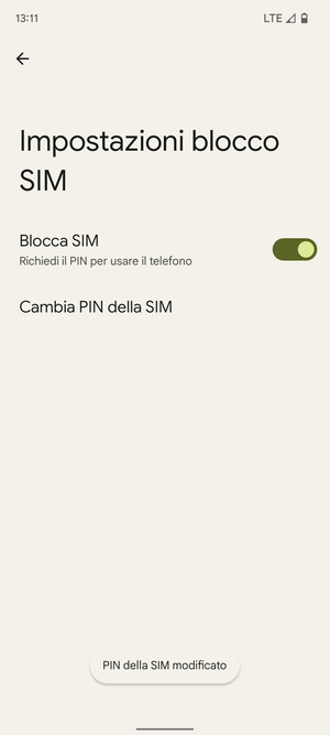 Il tuo PIN della SIM è stato modificato