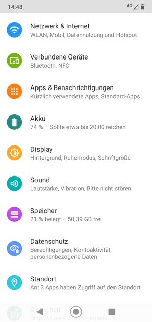 Wählen Sie Netzwerk Internet