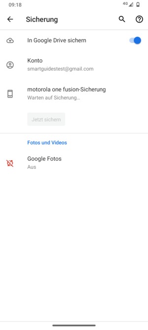 Wählen Sie Konto