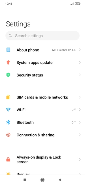 Select About phone