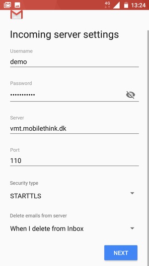 Scroll down and select Security type
