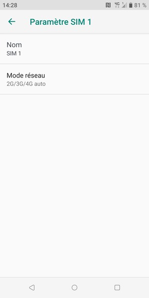 Sélectionnez Mode réseau
