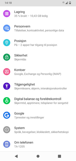 Velg Sikkerhet