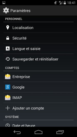 Faites défiler et sélectionnez Google