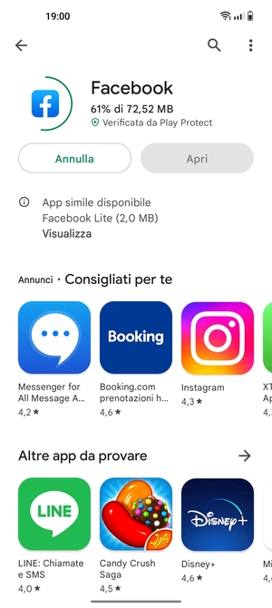 Attendi il completamento del processo di installazione